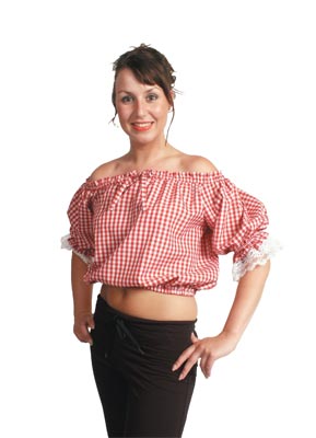 Bluse rot-wei� kariert (Gr��e S-XXL)