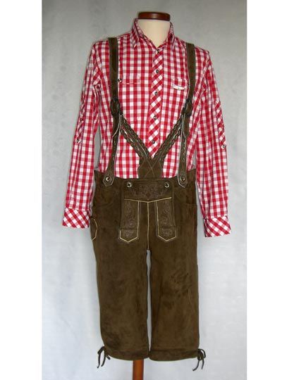 "Lederhose mit Zopftr�ger" 4 teilig (Gr��e 48-64)