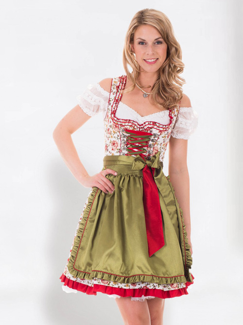 # Krger Dirndl "Gorgeous" grn-natur Gr. 34 & 44