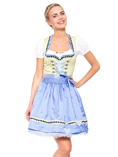 # Krger Dirndl "Fresh Breeze" grn-blau Gr. 36, 38 o. 40