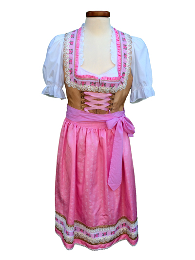 Dirndl "Fritzi" beige-rosa Gr. 44 3tlg. von Krger