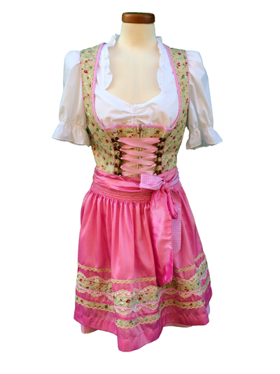 # Krger Dirndl "Mara" linde-rosa Gr. 38 & 40 3tlg.