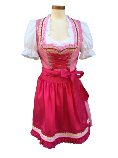 # Krger Dirndl "Jana" pink-gold Gr. 38 3tlg.