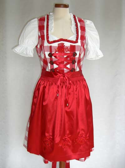 Dirndl "Hallotri" rot (Gre 42) 3 teilig