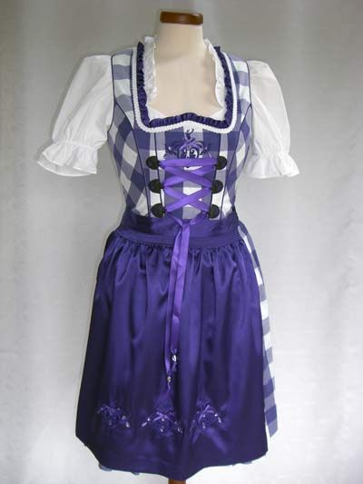 Dirndl "Hallotri" violett (Gre 40) 3 teilig