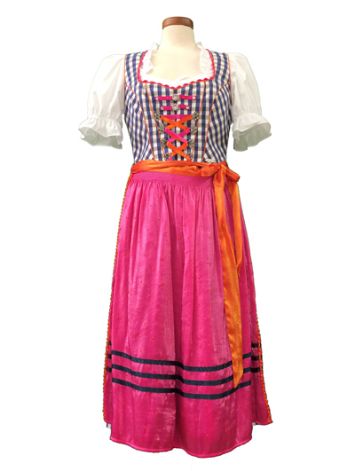 Dirndl "Luna" kobald-pink (Gre 38+42) 3 teilig