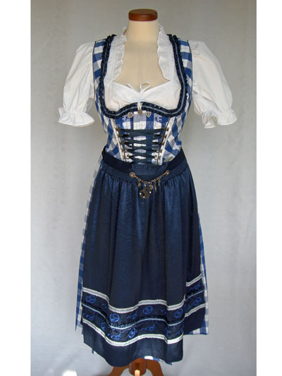 Dirndl "Lotty" dunkelblau (Gre 42) 3 teilig