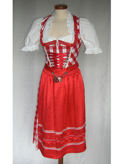 Dirndl "Lotty" rot (Gre 34) 3 teilig