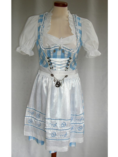 Dirndl "Lotty" sky (Gre 40) 3 teilig