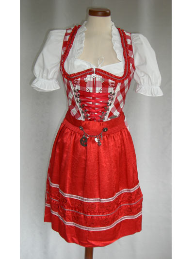 Dirndl "Lotty" rot (Gre 46) 3 teilig