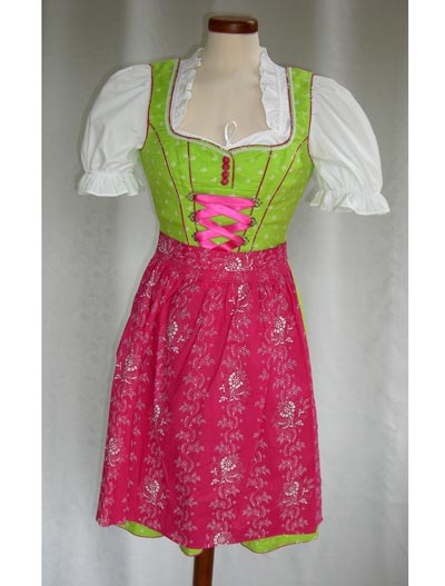 Dirndl "Leonie" limone (Gre 34) 3 teilig