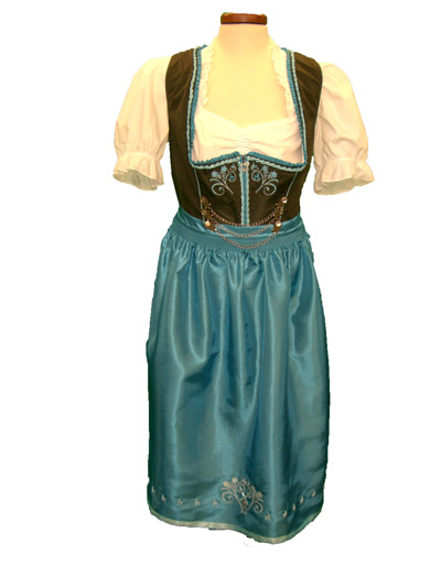 Dirndl "Noldina" helio-braun (Gre 52) 3 teilig