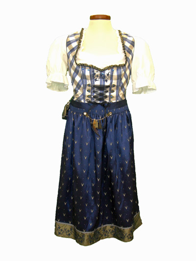 Dirndl "Nikola" blau (Gre 46) 3 teilig