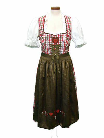 Dirndl "Neva" nuss-rot (Gre 40+48) 3 teilig