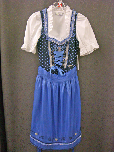 Dirndl "Revue" blau Gr.30 o. 38 3tlg.