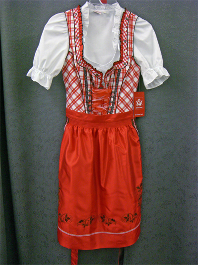 Dirndl "Reindl" rot-braun Gr.36 o. 42 3tlg.