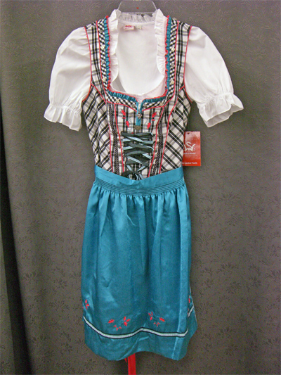 Dirndl "Radau" sw-aqua-pink Gr.38 3tlg.