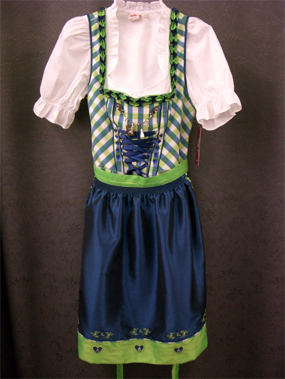 Dirndl "Ria" blau-limone Gr.38 3tlg.