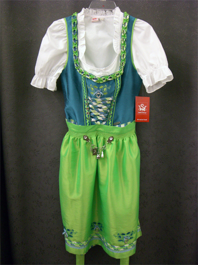 Dirndl "Riana" azur-limone Gr.38 3tlg.