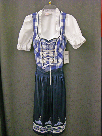 Dirndl "Regi" blau-navy Gr.38 + 50 3tlg.