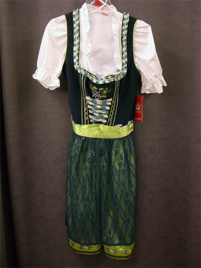 Dirndl "Reise" d.blau-linde Gr.40, 48 o. 52 3tlg.