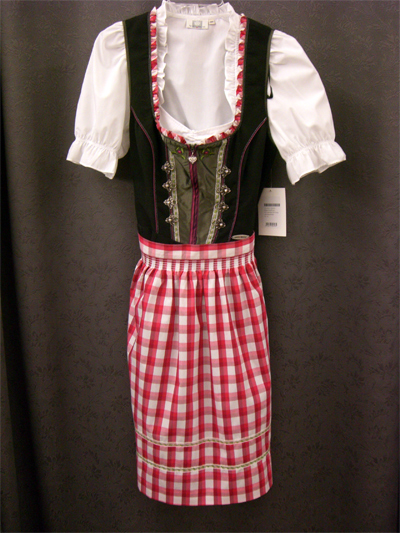 Dirndl "Ribera" sw-beere-khaki Gr.42 o. 48 3tlg.