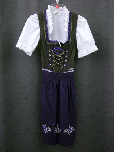 Dirndl "Hatty" violett-braun Gr.32 3tlg.