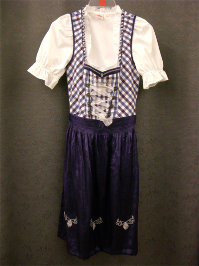 Dirndl "Nymphe" pflaume-aubergine Gr.36 3tlg.