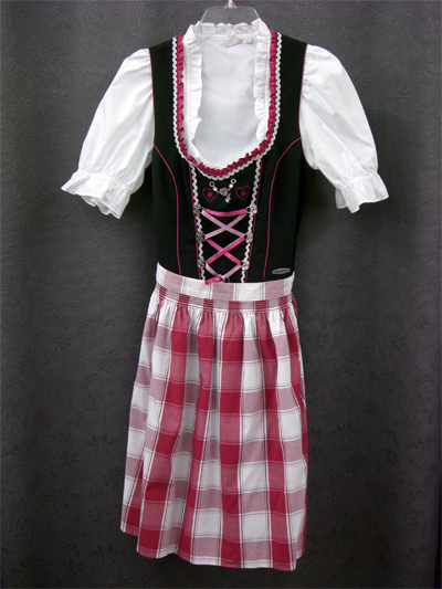 Dirndl "Mulda" sw-pink Gr.40 3tlg.