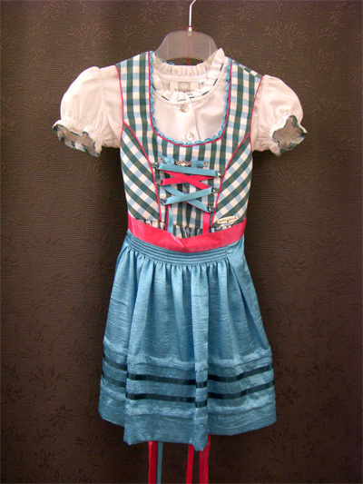 Kinder-Dirndl "Luna" petrol-pink Gr.104 3tlg.