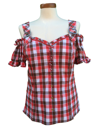 Bluse Ambrosia rot-braun Gr. 34 - 46