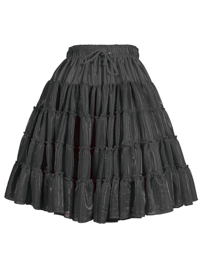 Petticoat schwarz 50cm 2 lagig Pettycoat